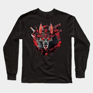 samurai wolf Long Sleeve T-Shirt